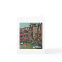 Textile Art Venice Notecard