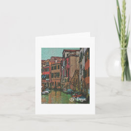 Textile Art Venice Notecard Karte