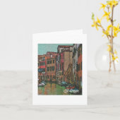 Textile Art Venice Notecard Karte (Gelbe Blume)