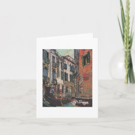 Textile Art Venice Notecard Karte