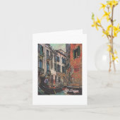 Textile Art Venice Notecard Karte (Gelbe Blume)