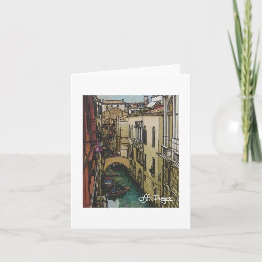 Textile Art Venice Notecard Karte (Vorderseite)