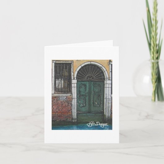 Textile Art Venice Notecard Karte (Vorderseite)