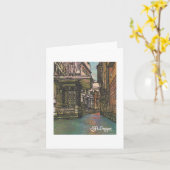Textile Art Venice Notecard Karte (Gelbe Blume)