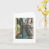 Textile Art Venice Notecard Karte (Gelbe Blume)