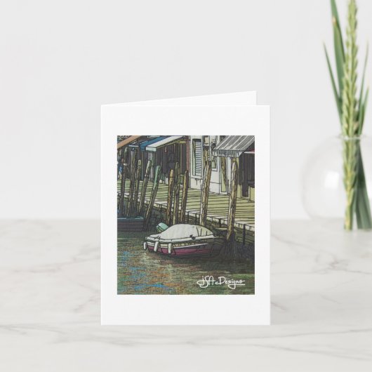 Textile Art Venice Notecard Karte (Vorderseite)