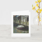 Textile Art Venice Notecard Karte (Gelbe Blume)