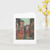 Textile Art Venice Notecard Karte (Gelbe Blume)