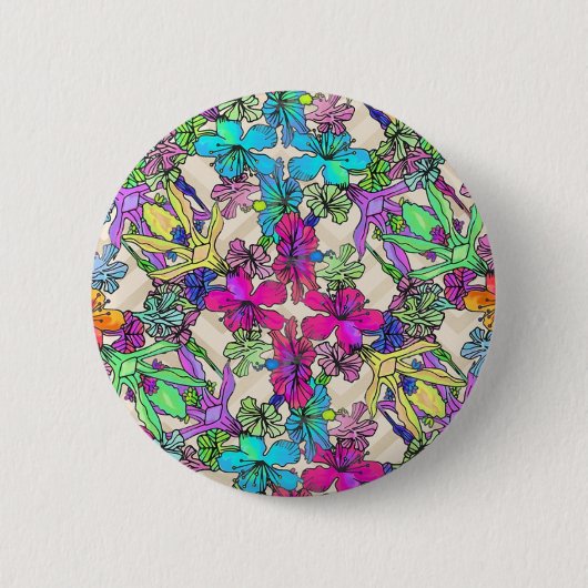 Textile Blume Button (Vorderseite)