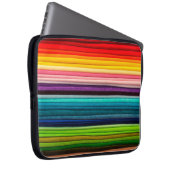 Textile Farbe buntes Gewebe Laptopschutzhülle (Vorne Rechts)