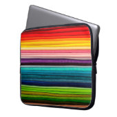 Textile Farbe buntes Gewebe Laptopschutzhülle (Vorderseite Links)