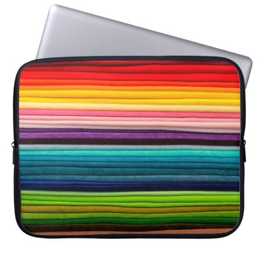 Textile Farbe buntes Gewebe Laptopschutzhülle (Vorderseite)
