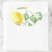 Textile Gewebe Leaf Gelb Zitronenfrucht Ovaler Aufkleber (Tasche)