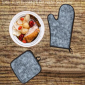 Textile Grays Ofenhandschuh & Topflappen-Set