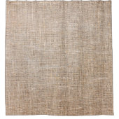 Textile Jute braune Textur Duschvorhang (Vorderseite)