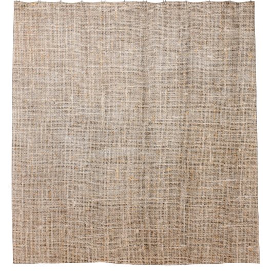 Textile Jute braune Textur Duschvorhang (Vorderseite)