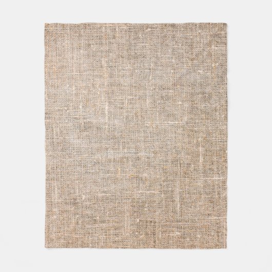 Textile Jute braune Textur Fleecedecke (Vorderseite)