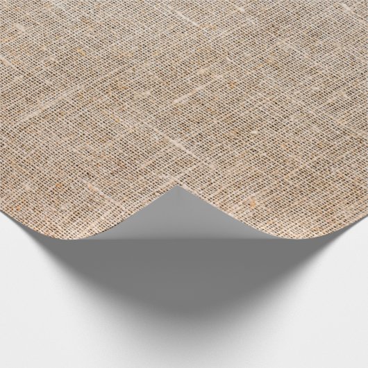 Textile Jute braune Textur Geschenkpapier (Ecke)