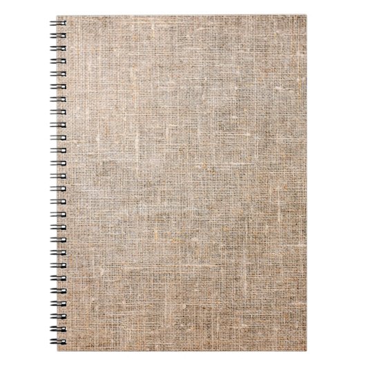 Textile Jute braune Textur Notizblock (Vorderseite)