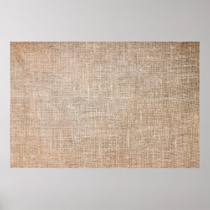Textile Jute braune Textur Poster