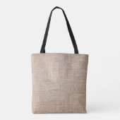 Textile Jute braune Textur Tasche (Rückseite)