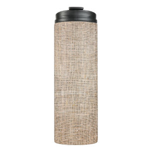 Textile Jute braune Textur Thermosbecher