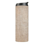 Textile Jute braune Textur Thermosbecher (Nach links gedreht)