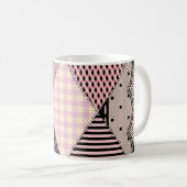 Textile Lingerie: Patchwork Vintages Muster Kaffeetasse (VorderseiteRechts)