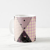 Textile Lingerie: Patchwork Vintages Muster Kaffeetasse (Vorderseite Links)