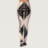 Textile Lingerie: Patchwork Vintages Muster Leggings (Rückseite)