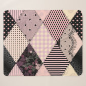 Textile Lingerie: Patchwork Vintages Muster Sherpadecke (Vorderseite (Horizontal))
