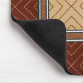 Textile Maus Pad braun und tan geometrisch Mousepad (Ecke)