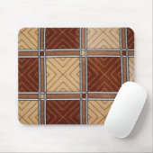 Textile Maus Pad braun und tan geometrisch Mousepad (Mit Mouse)