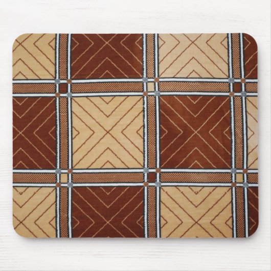 Textile Maus Pad braun und tan geometrisch Mousepad (Vorne)