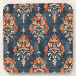 Textile Muster aus Bark Cloth (1940er Jahre) Getränkeuntersetzer