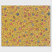 Textile Nelken und andere Blume Muster Geschenkpapier (Flach)
