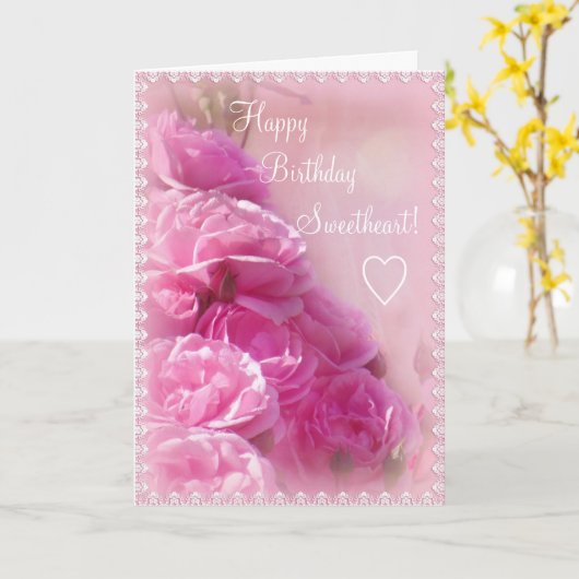 Textile Roses Geburtstagskarte Karte (Gelbe Blume)