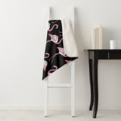Textile Schwarz Flamingo Hintergrundmuster Sherpadecke (Beispiel)