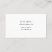 Textile Schwarze Mauer Visitenkarte (Rückseite)