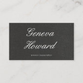 Textile Schwarze Mauer Visitenkarte (Vorderseite)