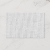 Textile Textur einfach personalisiert Visitenkarte (Rückseite)
