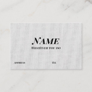 Textile Textur einfach personalisiert Visitenkarte