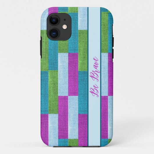 Textile Textur lila iPhone Case (Rückseite)