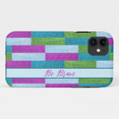 Textile Textur lila iPhone Case (Rückseite (Horizontal))