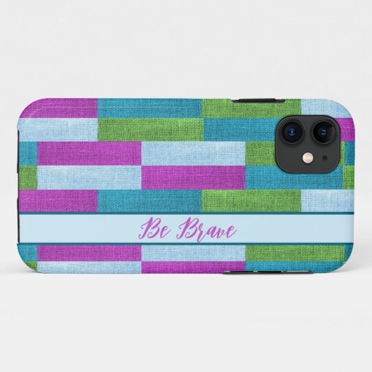 Textile Textur lila iPhone Case (Rückseite (Horizontal))