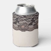 Textile Textur mit spitzenem Hintergrund. Dosenkühler (Kanne Vorderseite)