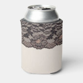 Textile Textur mit spitzenem Hintergrund. Dosenkühler (Kanne Rückseite)