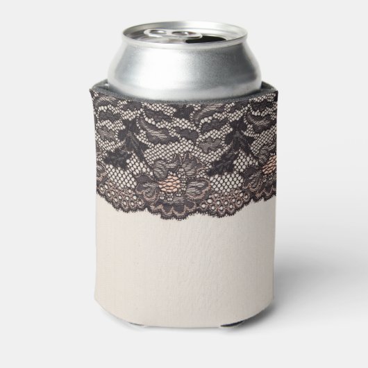 Textile Textur mit spitzenem Hintergrund. Dosenkühler (Kanne Rückseite)