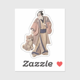 Textile Ukiyoe Kunstwerk – Geschichtete Filz Japan Aufkleber