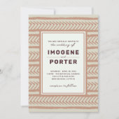 Textile Wedding Einladung (Vorderseite)